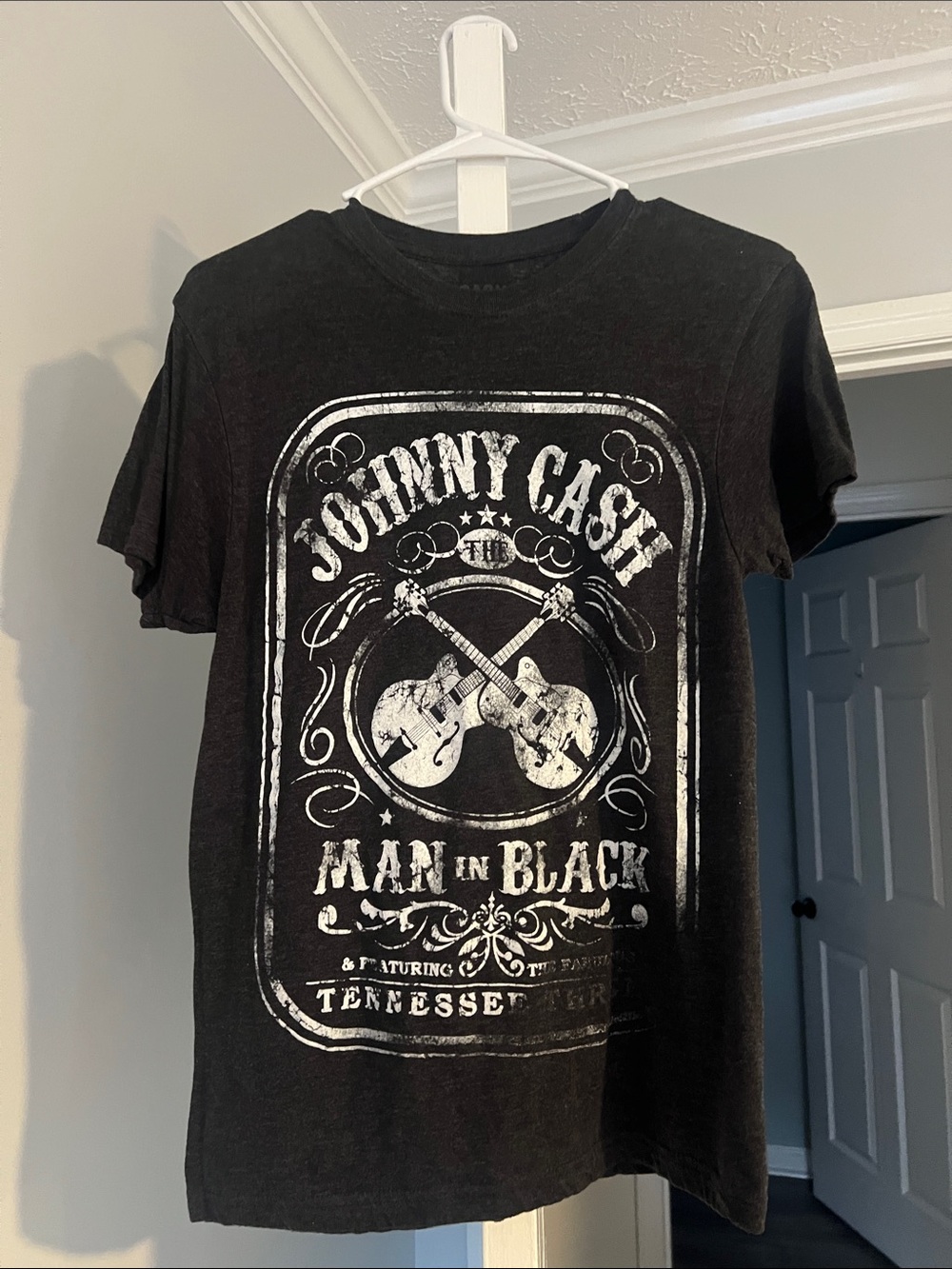 Johnny Cash 'Man in Black' Short Sleeve Tee - Black